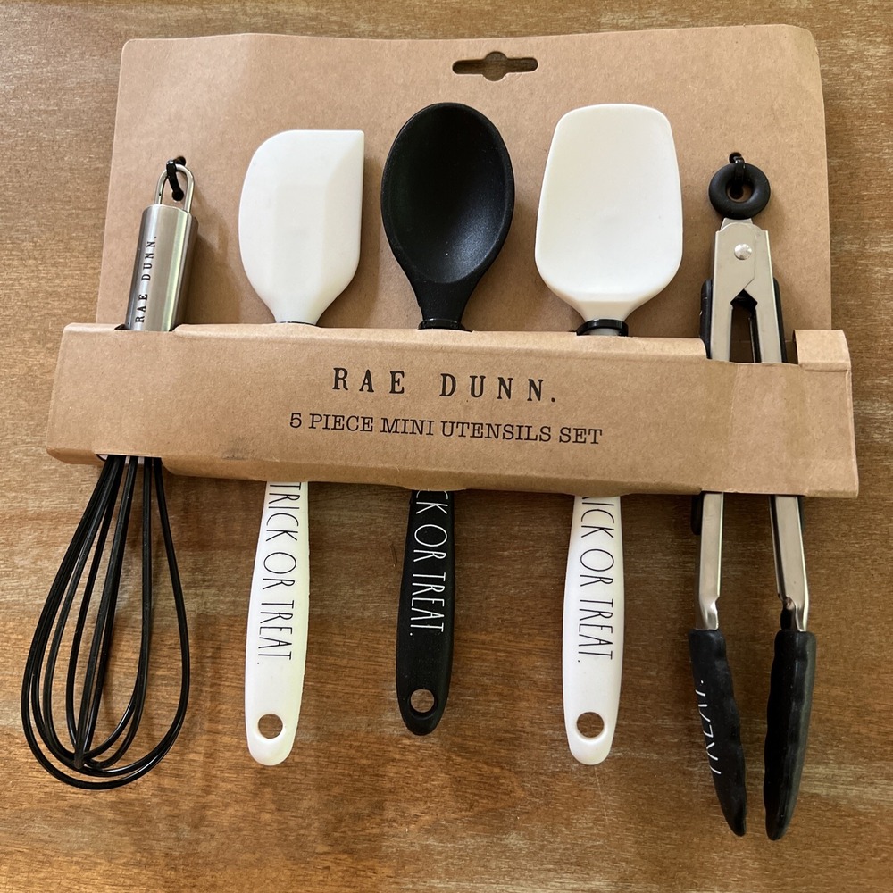 Rae Dunn Halloween‎ 5 Piece Mini Kitchen Utensils Set (New)